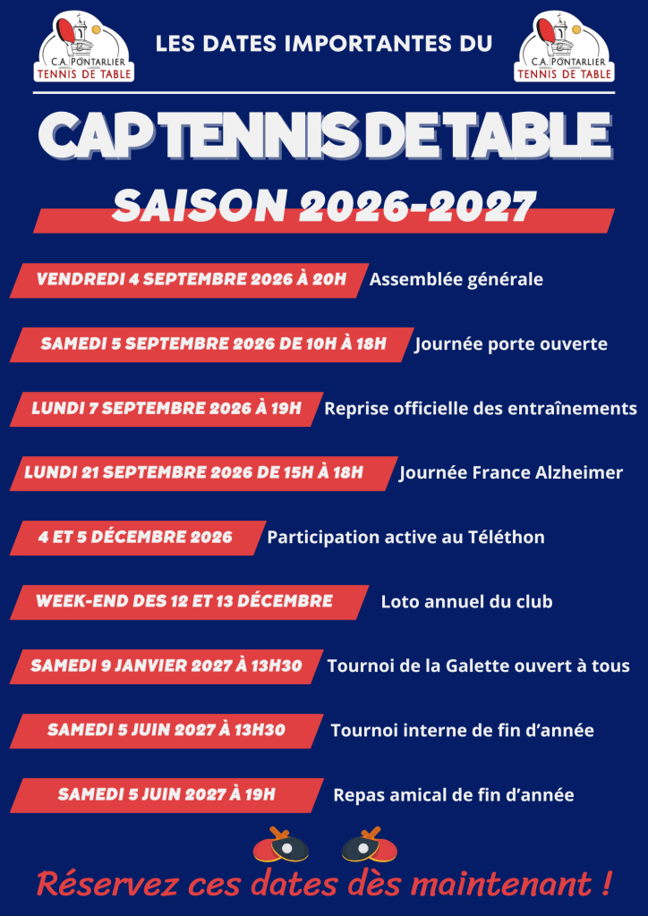 Grandes dates de la saison